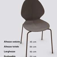 sedie Calligaris Basil tortora opoca nuove