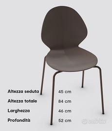 sedie Calligaris Basil tortora opoca nuove