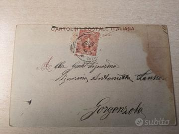 Cartolina 1901 GENOVA Lanterna per GORGONZOLA - Ta