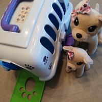 Peluche cani con trasportino