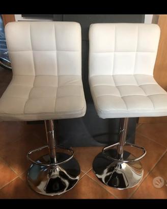 Sgabelli similpelle bianca