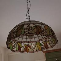 lampadario a sospensione  in vetro decorato