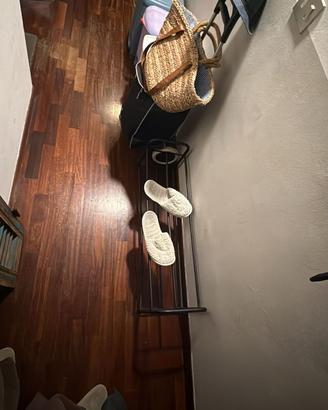 Portascarpe mettalico nero