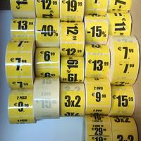 Lotto etichette come da foto