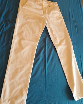 pantaloni bianchi in cotone