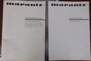 Manuale (Manuali) sintoamplificatore e CD Marantz