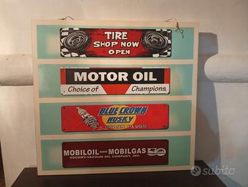 Pannello pubblicitario targhe vintage
