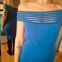 Vestito pinko TG L blu elettrico