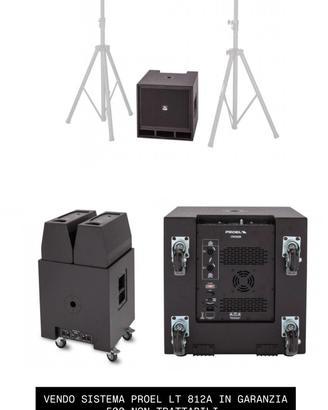 impianto audio proel lt 812a 