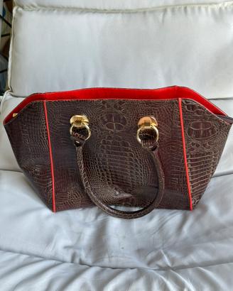 Borsa Saiborn mano/spalla vera pelle. Unica. Nuova