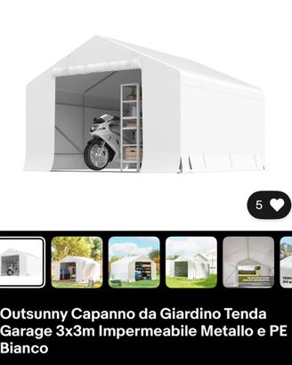 Tenda gazebo garace con  str. metallo 3x4