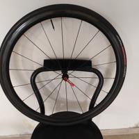 ruota carbonio anteriore rim brake tubolare