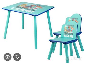 Tavolo bimbi + 2 sedie Paw Patrol