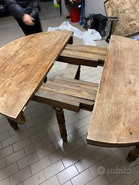 Tavolo allungabile in noce