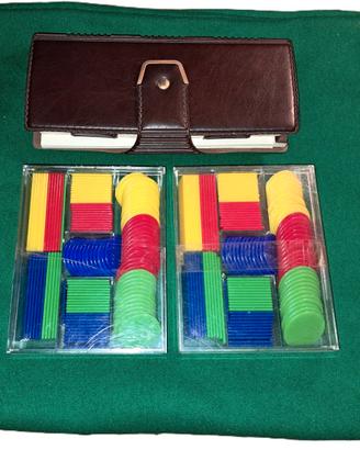 Set tavolo gioco carte professionale anni 70