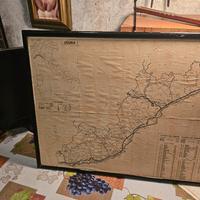 vecchia cartina geografica della liguria 