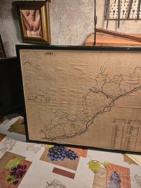 vecchia cartina geografica della liguria 
