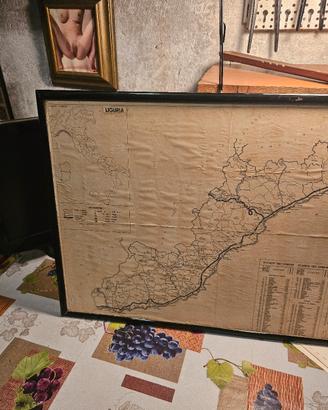 vecchia cartina geografica della liguria 