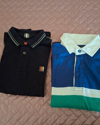 Lotto 2 polo manica lunga bambino tg 10 anni