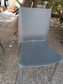 3 sedie in resina casa giardino 