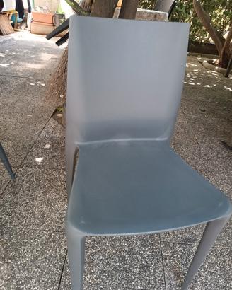 3 sedie in resina casa giardino 