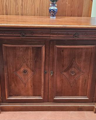 Credenza intarsiata noce