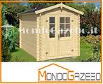Casa legno Agata 2x3 28 mm doppia porta pavimento