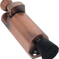 Fermaporta a pedale in lega di zinco color rame e