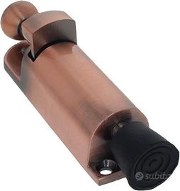 Fermaporta a pedale in lega di zinco color rame e