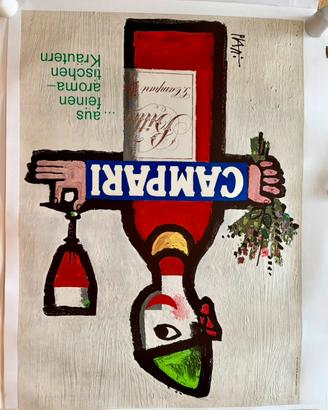 Campari Bitter poster pubblicitario - Vintage