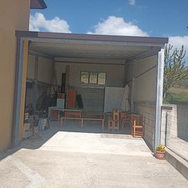 Tettoia grande in ferro zincato smontabile