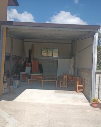 Tettoia grande in ferro zincato smontabile