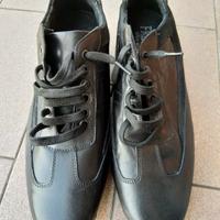 Scarpe alte invernali da uomo in pelle nera n.39.