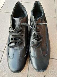 Scarpe alte invernali da uomo in pelle nera n.39.