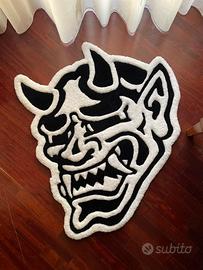 Tappeto Maschera Oni Giapponese fatto a mano