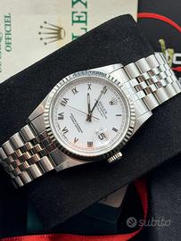 Rolex Datejust 36 Ref. 16234 bianco indici romani