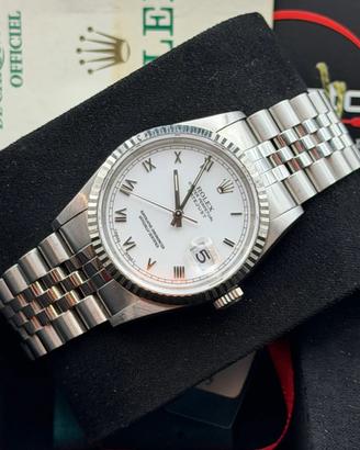 Rolex Datejust 36 Ref. 16234 bianco indici romani