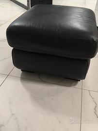 Pouf in Pelle nera