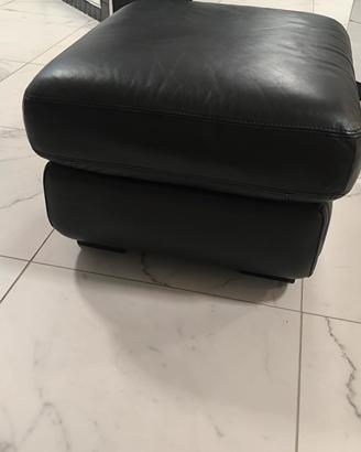 Pouf in Pelle nera