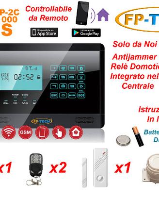 Antifurto allarme casa kit con combinatore gsm wir