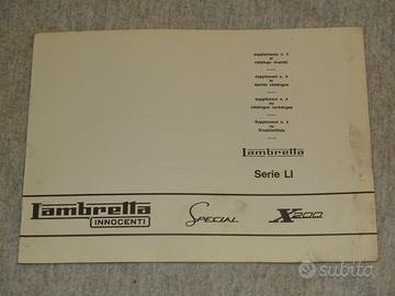 SUPPLEMENTO CATALOGO RICAMBI LAMBRETTA LI 200