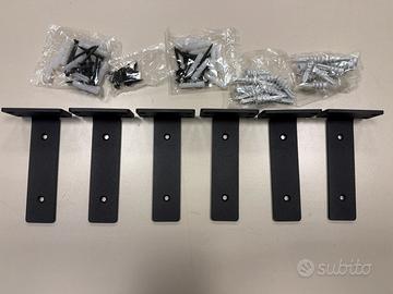 6 staffe galvanizzate in ghisa per mensole