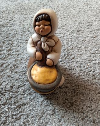 THUN - Donna con paiolo - Presepe  Vintage 2000 