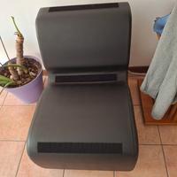 Poltroncine modulari in pelle con cuscino