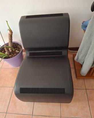 Poltroncine modulari in pelle con cuscino