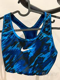 Top sportivo Nike camouflage blu – Taglia S