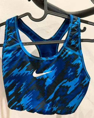 Top sportivo Nike camouflage blu – Taglia S