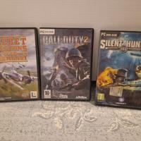 Lotto 3 giochi PC-Call of Duty 2+Secret Weapons et