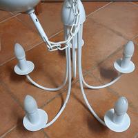 lampadario dipinto di.bianco