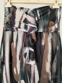 Vestito lungo asimmetrico donna a fascia - Fantasi